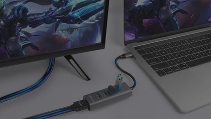 Twopan 5-in-1 USB-C Hub with 4K HDMI & 4 USB 3.0 Ports for Laptop, MacBook Pro/Air, iMac, iPad, Pixelbook, ThinkPad, XPS & USB-C Devices