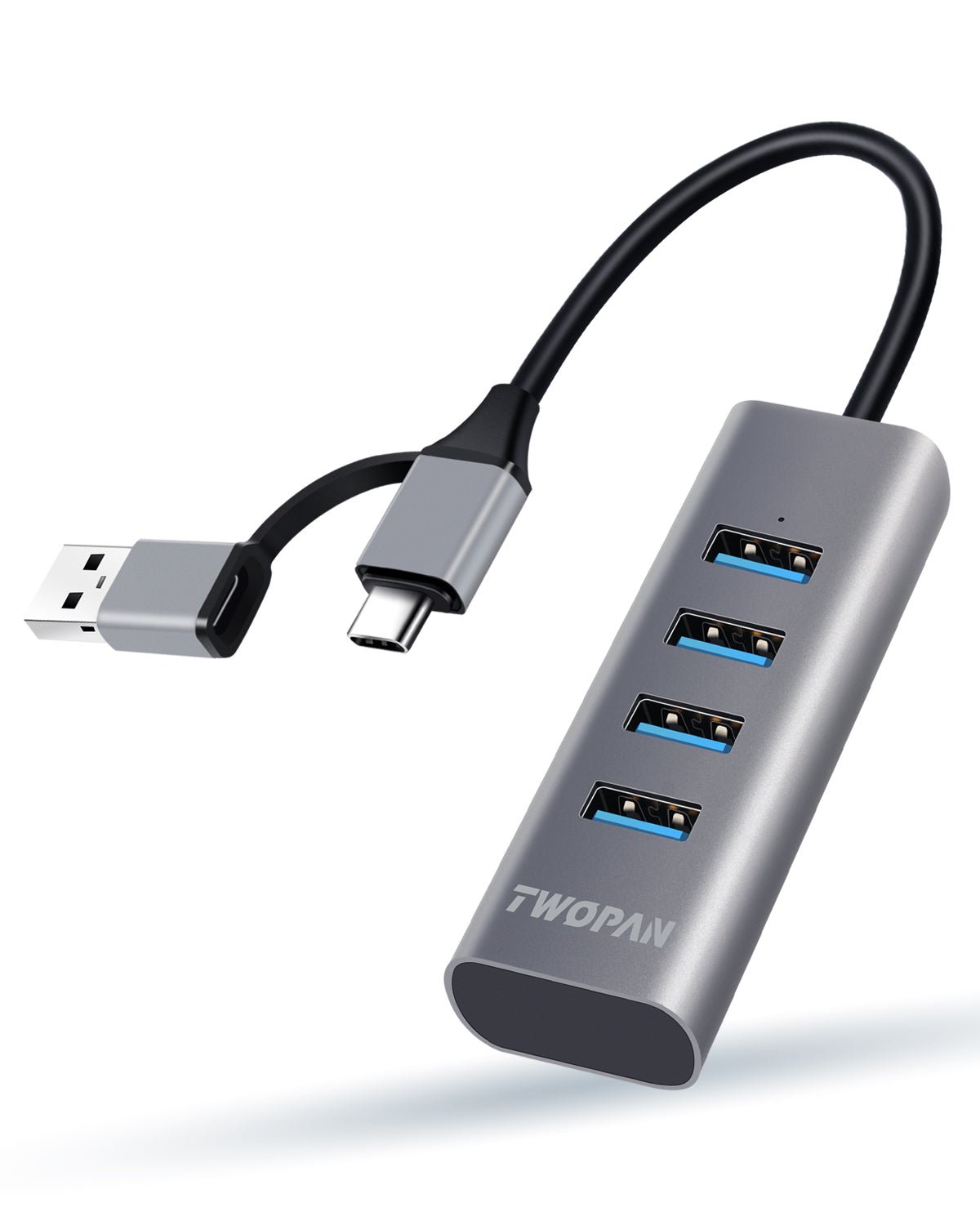 Twopan 5 - in - 1 USB - C Hub with 4K HDMI & 4 USB 3.0 Ports for Laptop, MacBook Pro/Air, iMac, iPad, Pixelbook, ThinkPad, XPS & USB - C Devices - TWOPAN