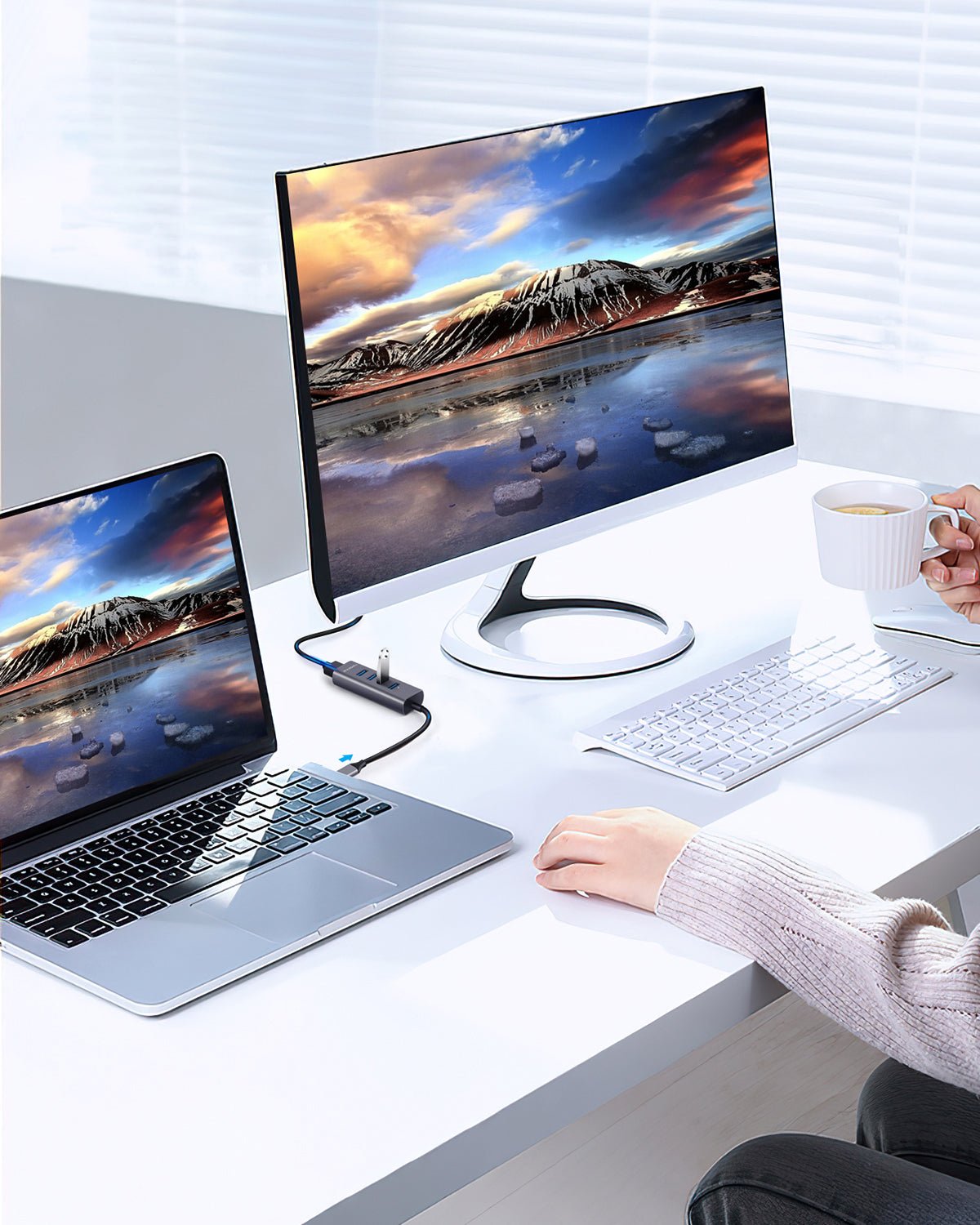 Twopan 5 - in - 1 USB - C Hub with 4K HDMI & 4 USB 3.0 Ports for Laptop, MacBook Pro/Air, iMac, iPad, Pixelbook, ThinkPad, XPS & USB - C Devices - TWOPAN