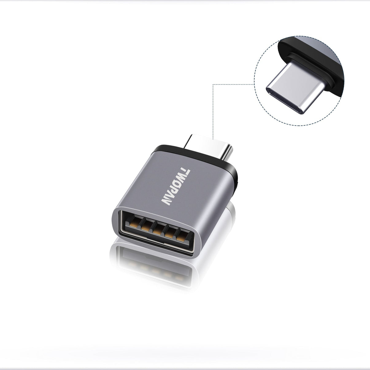 Twopan 5Gbps USB - C to USB - A Male Adapter - TWOPAN