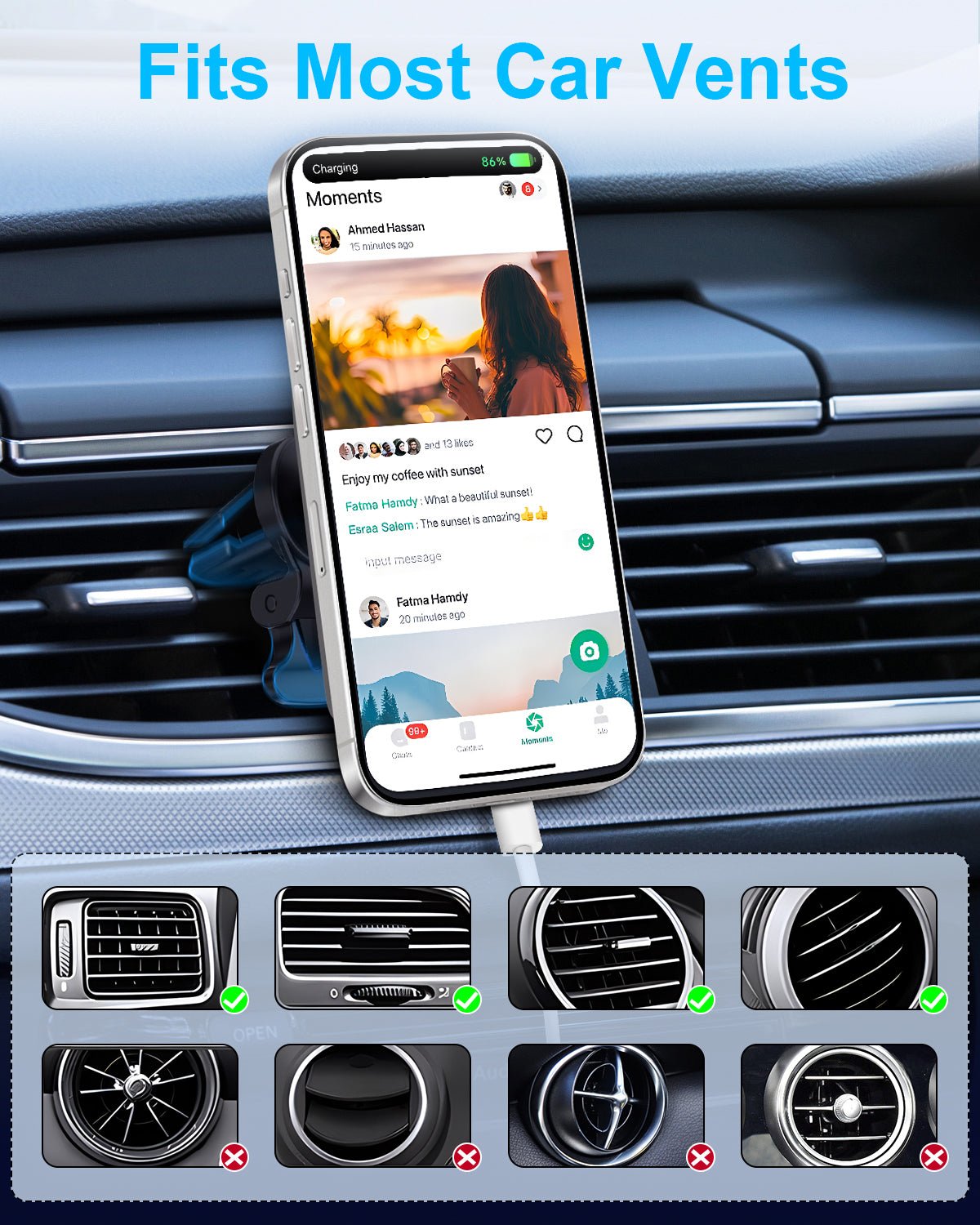 Twopan Magnetic Wireless Car Charger with Magsafe - TWOPAN