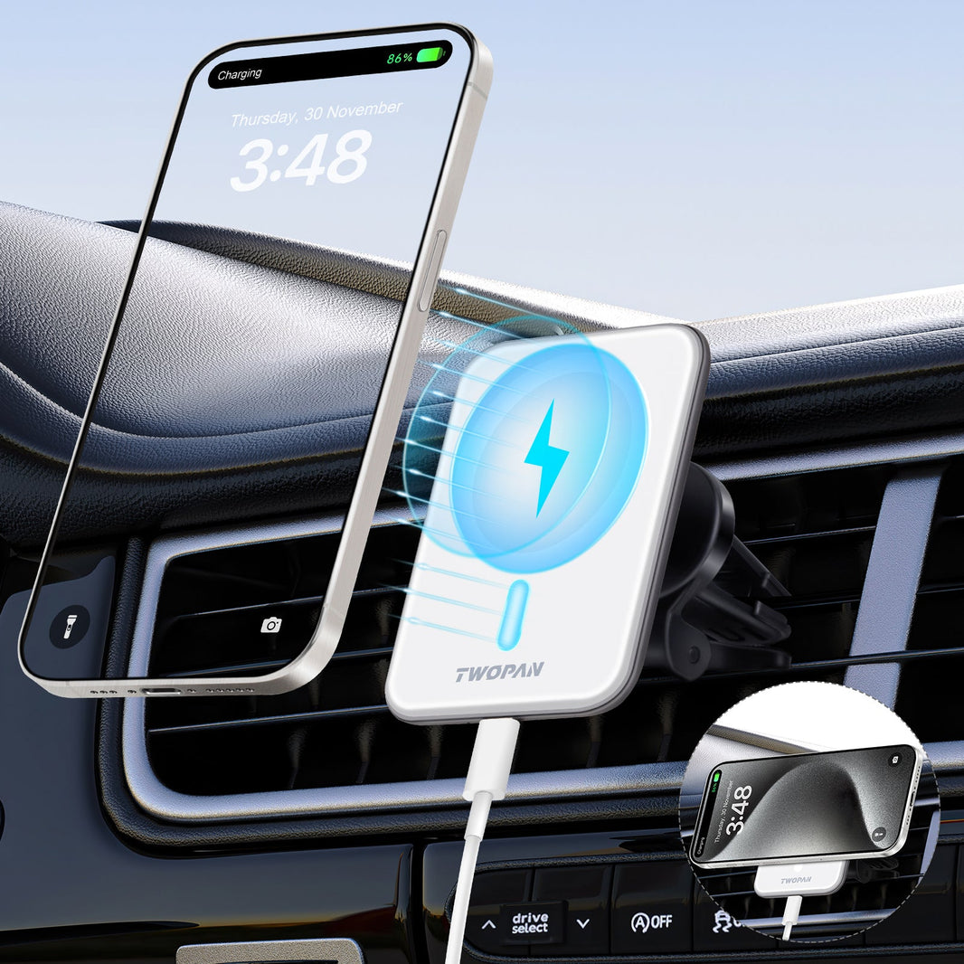 Twopan Magnetic Wireless Car Charger with Magsafe - TWOPAN